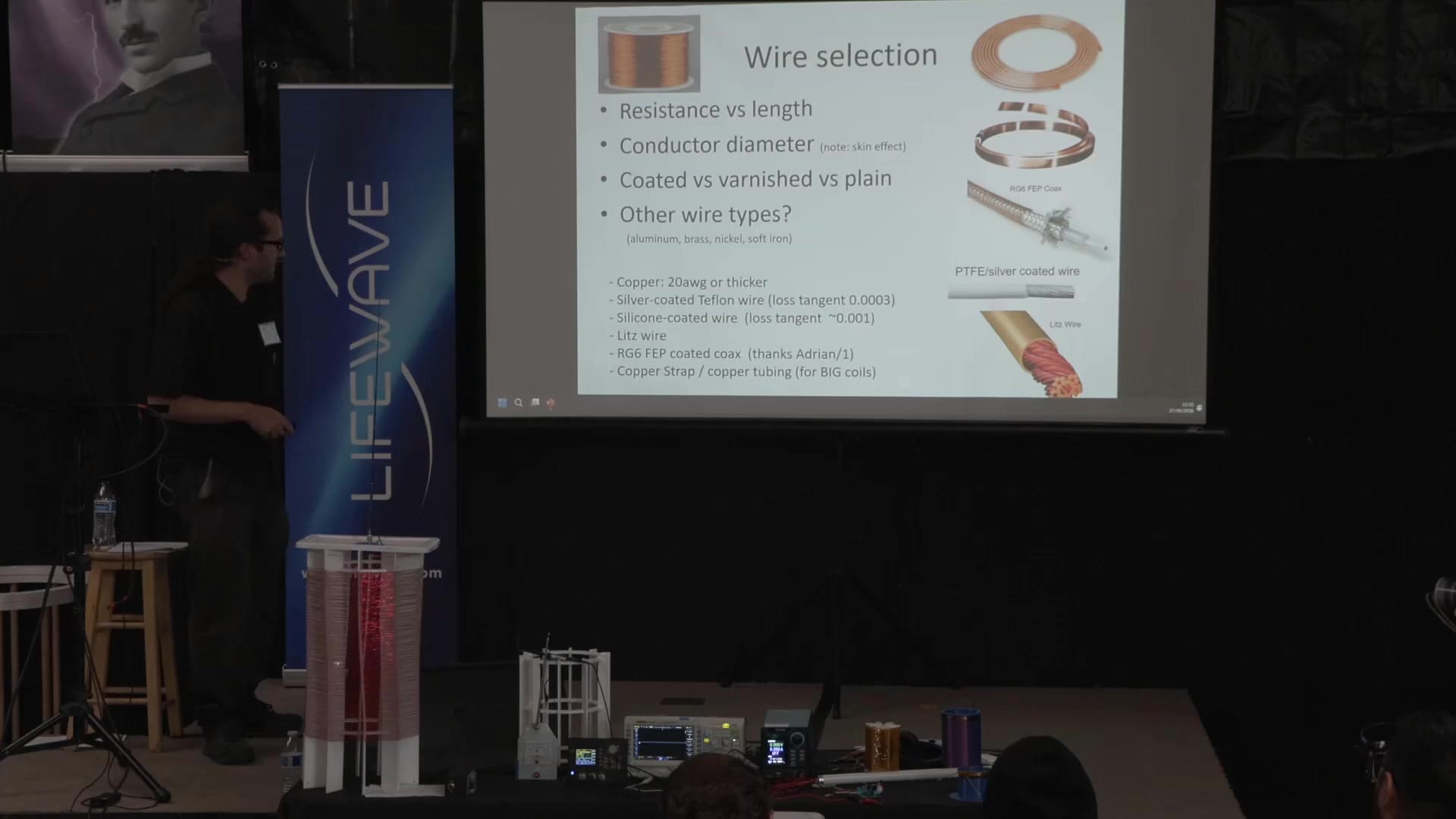 Wire selection slide: resistance, conductor diameter, coatings and wire types