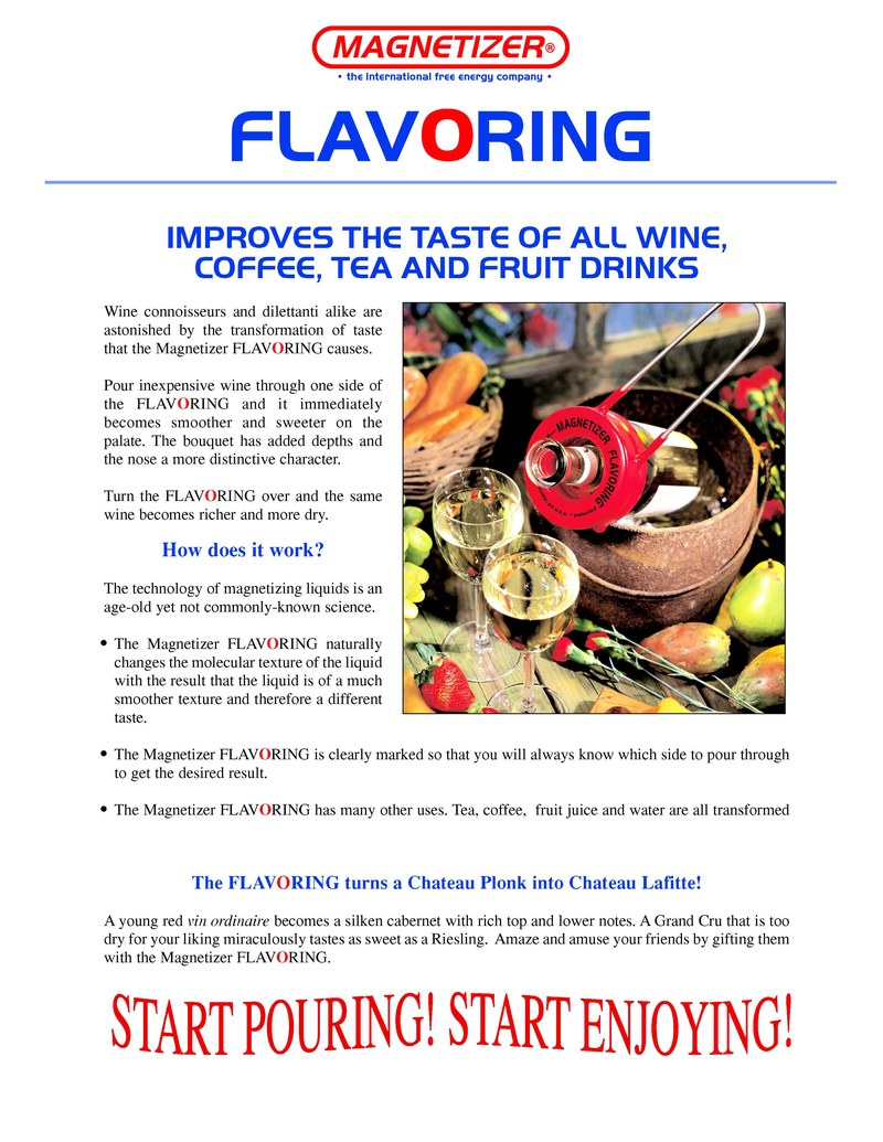 Flav-O-Ring product sheet