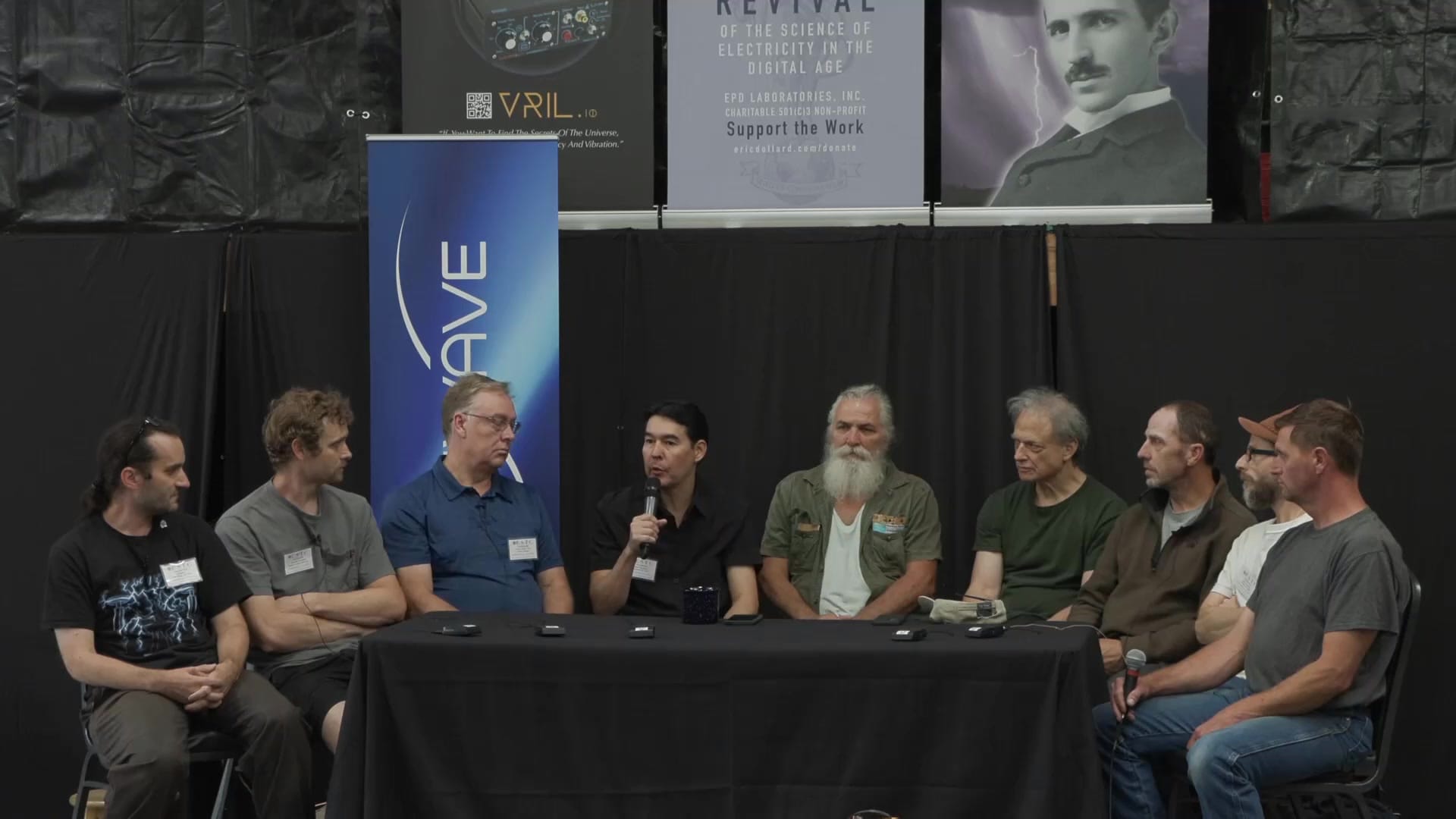 The 2026 ESTC presenters seated on stage for the closing open Q and A, moderated by Aaron Murakami