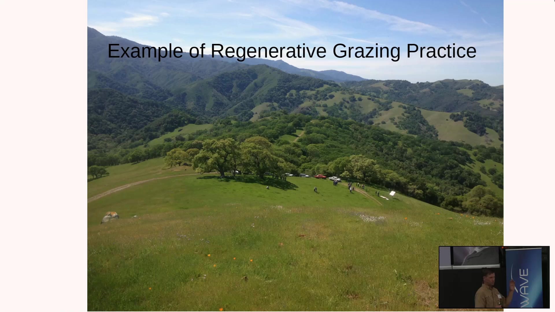 Example of regenerative grazing practice on rolling coastal range with oak woodland