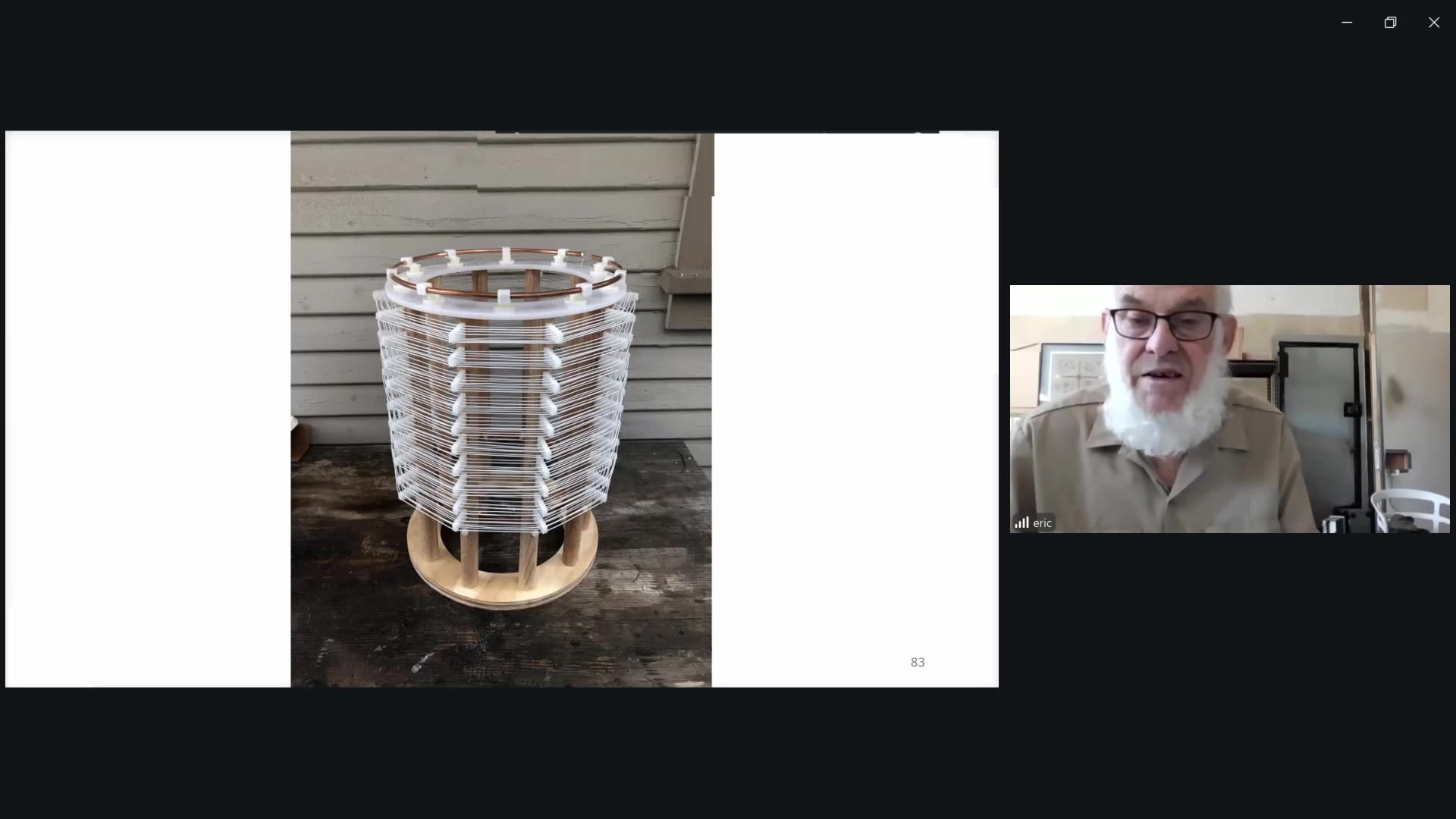 Eric Dollard's scale model of the Alexanderson antenna structure