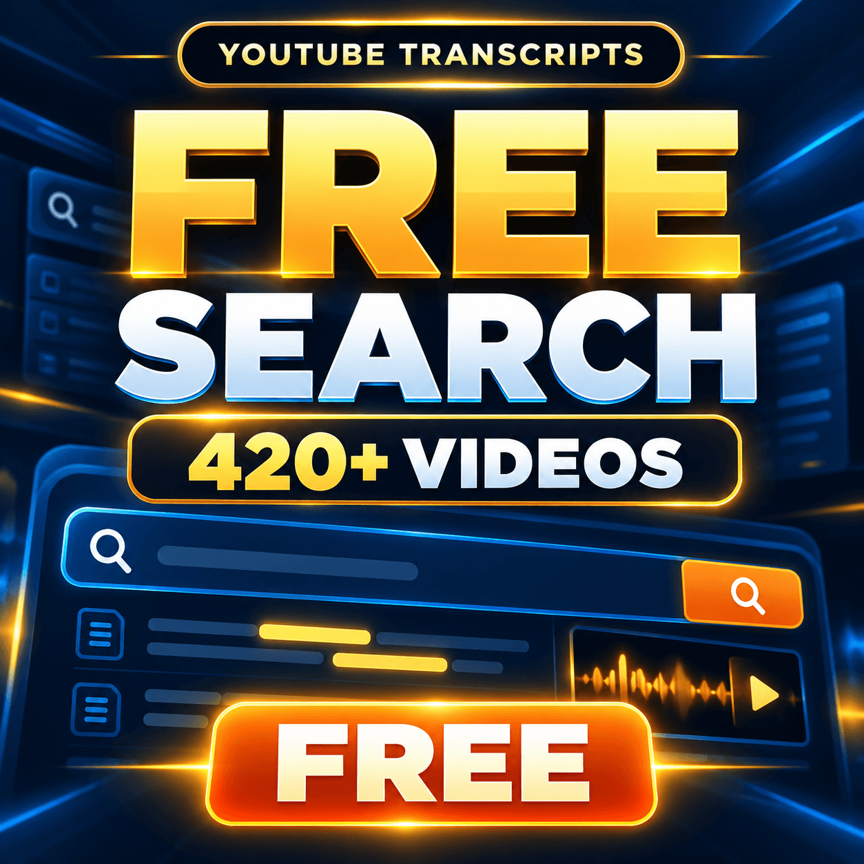 YouTube Transcripts Archive Search — Free